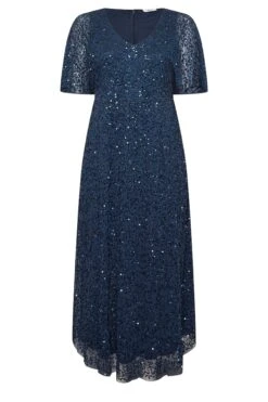 LUXE - Robe Bleue Marine Maxi Empiècement Sequins -GrandeTendance Boutique 8fb6f8a3 bc85 44 161993 X