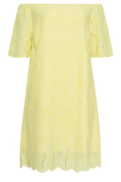 YOURS - Robe Bardot Jaune Broderie Anglaise -GrandeTendance Boutique 90149df4 d402 47 137514 X