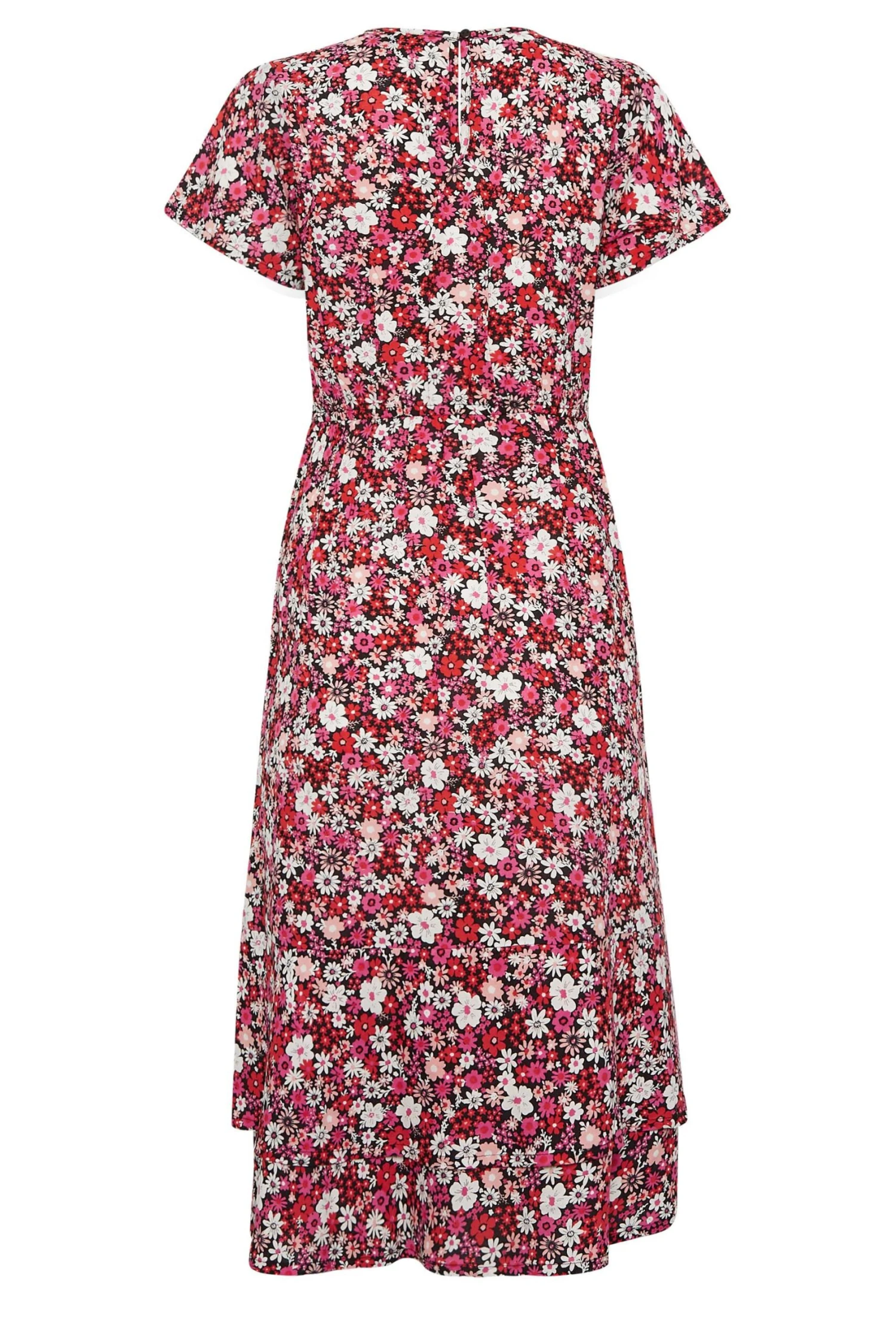 YOURS PETITE - Robe Rose Midaxi Floral Volanté 4 YOURS PETITE - Robe Rose Midaxi Floral Volanté – Image 2