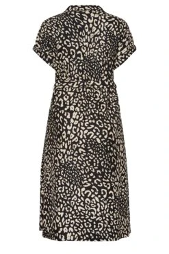 YOURS - Robe-Chemise Noire Imprimé Animal Fentes à L'Ourlet -GrandeTendance Boutique 9035191f b29e 46 302075 Y