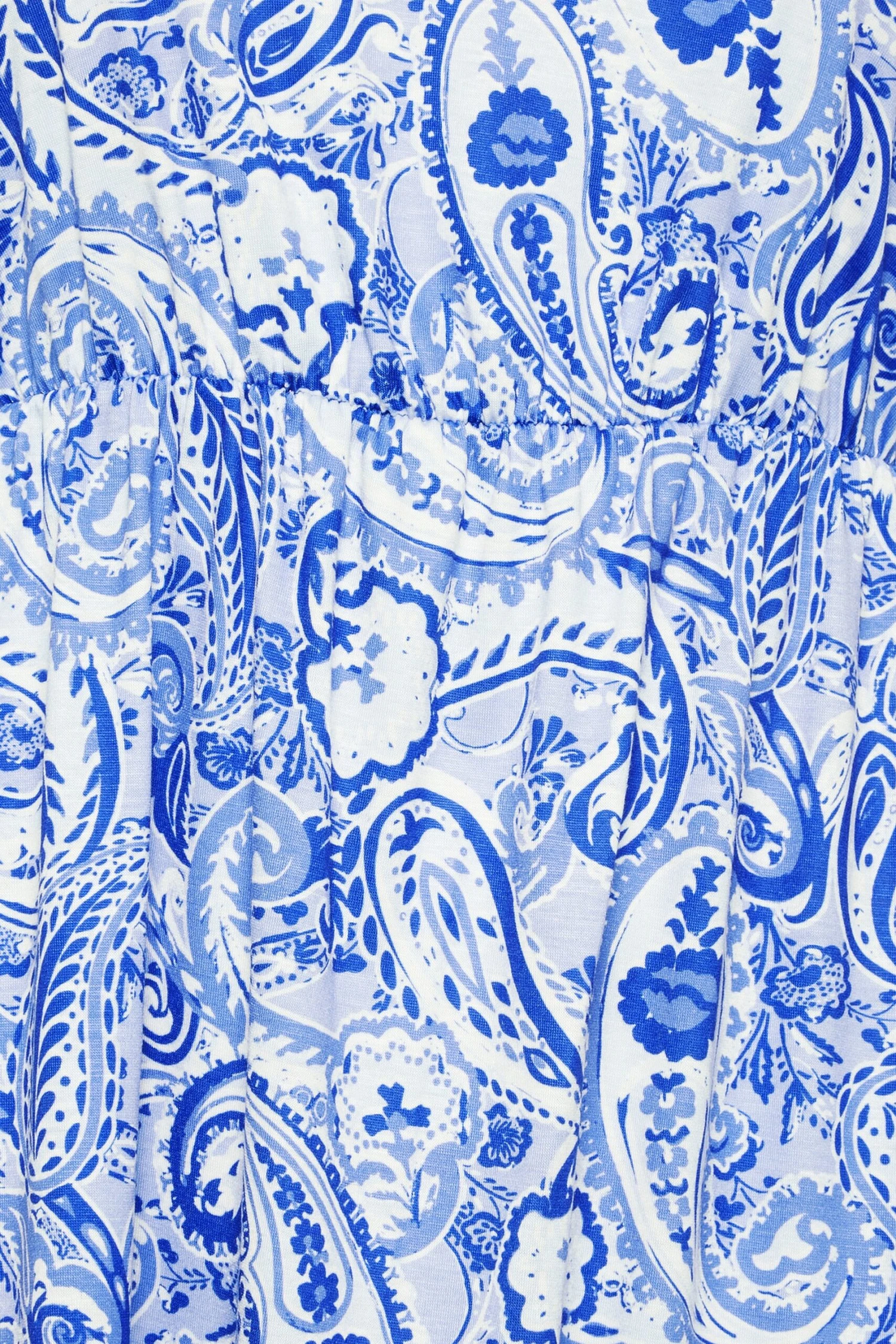 LIMITED COLLECTION - Robe D'été Bleue Fines Bretelles Paisley Volanté 7 LIMITED COLLECTION - Robe D'été Bleue Fines Bretelles Paisley Volanté – Image 5