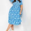 LIMITED COLLECTION - Robe Bleue En Jersey Midaxi Floral -GrandeTendance Boutique 9221908a af98 42 215539 A