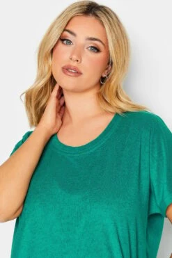 YOURS - Robe-T-Shirt De Plage Séchante Verte Turquoise -GrandeTendance Boutique 926e3859 2938 41 150341 D