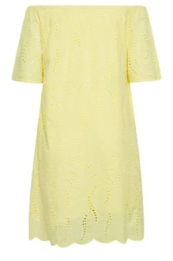 YOURS - Robe Bardot Jaune Broderie Anglaise -GrandeTendance Boutique 9312d2ad a963 4c 137514 Y