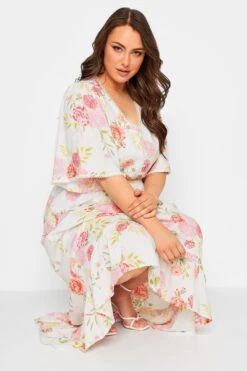 YOURS - Robe Blanche Floral Ourlet Plongeant Volanté 12 YOURS - Robe Blanche Floral Ourlet Plongeant Volanté -GrandeTendance Boutique 937884b2 bb3d 41 137329 D