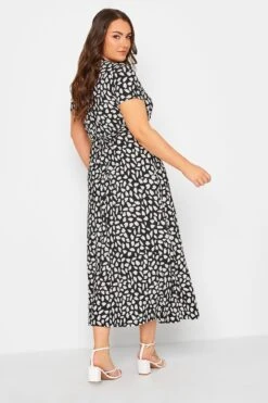 YOURS - Robe Noire Animal Maxi Cache-Coeur -GrandeTendance Boutique 9424fb29 af8c 4c 302059 C