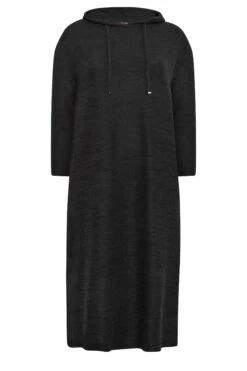 Robe-Pull Noire à Capuche Toucher Doux -GrandeTendance Boutique 94449bd4 0a1a 43 301554 X