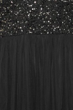 LUXE - Robe Noire Maxi Sequins Manches Courtes & Volantées 13 LUXE - Robe Noire Maxi Sequins Manches Courtes & Volantées -GrandeTendance Boutique 9499264e 59db 46 161932 Z