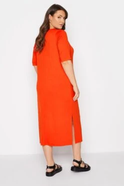 Robe T-Shirt Orange Manches Courtes -GrandeTendance Boutique 94fb2c1e 0abd 48 137208 C