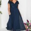 YOURS LONDON - Robe Bleue Marine Dentelle Cache-Coeur -GrandeTendance Boutique 9536fe1c 670e 42 161893 B