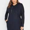 YOURS - Robe-Pull Bleue Marine à Capuche & Poches -GrandeTendance Boutique 95a245eb eac9 4f 301732 A