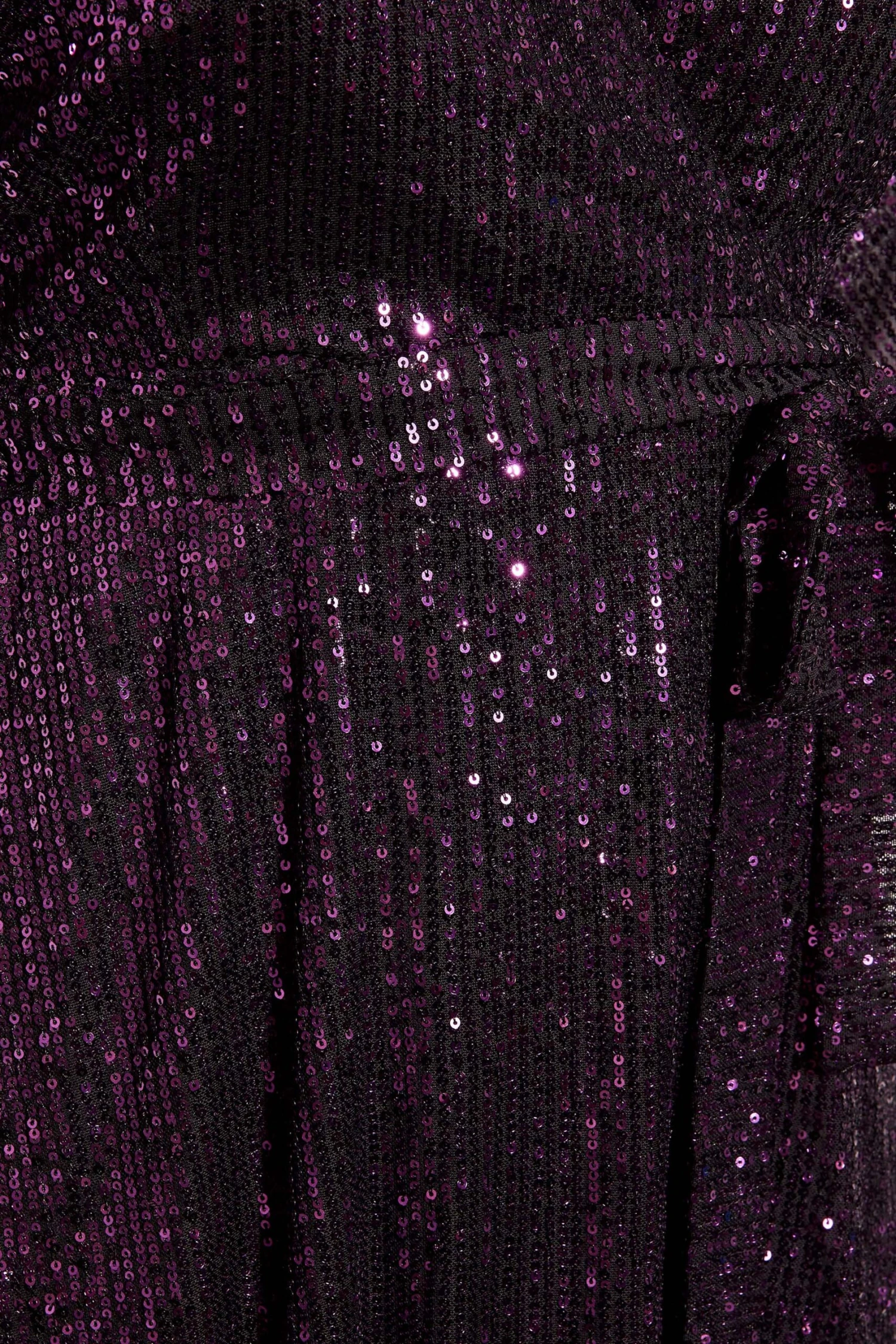 YOURS LONDON - Robe Violette Cache-Coeur Sequins Manches Courtes 7 YOURS LONDON - Robe Violette Cache-Coeur Sequins Manches Courtes â Image 5
