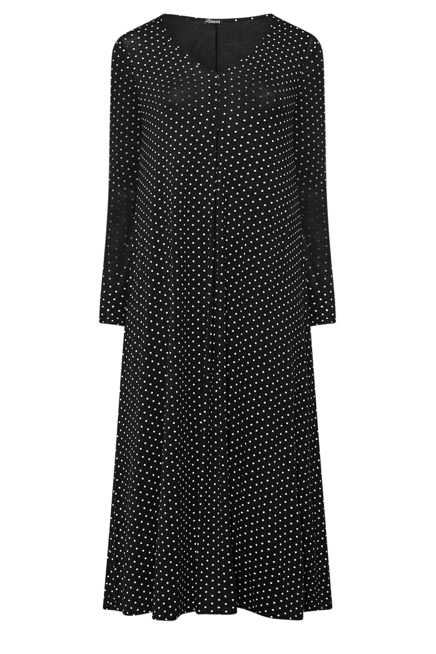 LIMITED COLLECTION - Robe Noire En Jersey à Pois Manches Longues 8 LIMITED COLLECTION - Robe Noire En Jersey à Pois Manches Longues – Image 6