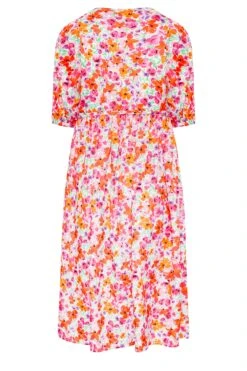 LIMITED COLLECTION - Robe Midaxi Rose Floral Orange Cache-Coeur -GrandeTendance Boutique 97fba7d8 e6e9 4b 215506 Y