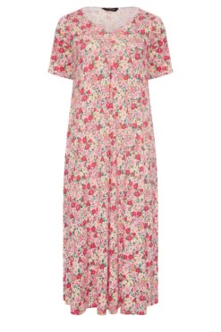YOURS - Robe Rose Maxi Plissée Multi-Floral 14 YOURS - Robe Rose Maxi Plissée Multi-Floral -GrandeTendance Boutique 9a16d89c 369d 43 137278 X