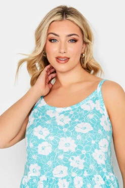 YOURS - Robe Bleue Clair Floral Volantée Fines Bretelles Maxi En Jersey 12 YOURS - Robe Bleue Clair Floral Volantée Fines Bretelles Maxi En Jersey -GrandeTendance Boutique 9a231bdf 0152 4e 137361 D
