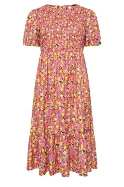 LIMITED COLLECTION - Robe Midi Rose & Jaune Floral Smocké 14 LIMITED COLLECTION - Robe Midi Rose & Jaune Floral Smocké -GrandeTendance Boutique 9a861f0a 0aa7 4a 215540 X