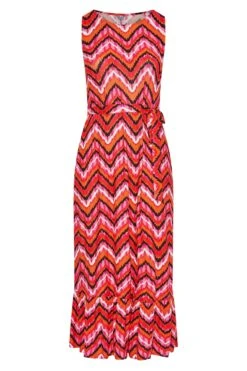 YOURS LONDON - Robe Orange Maxi Design Géométrique Zig Zag -GrandeTendance Boutique 9b5bb4d5 95d0 4d 161588 X