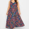 YOURS LONDON - Robe Bleue & Rouge Floral Maxi Plissée -GrandeTendance Boutique 9c4feae4 562a 43 162021 A