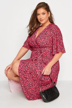 YOURS LONDON - Robe Rouge Cache-Coeur Léopard -GrandeTendance Boutique 9ccaa920 784c 4f 161728 D