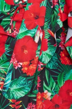 YOURS - Robe De Bain Verte & Rouge Tropical -GrandeTendance Boutique 9fd1784b 7263 40 150307 Z