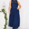 YOURS LONDON - Robe Bleue Marine Maxi En Mousseline Demoiselle D'Honneur -GrandeTendance Boutique 9fd3dff2 606c 41 161003 A