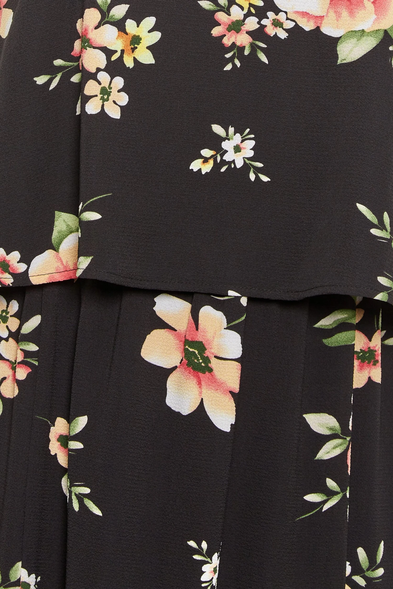 YOURS LONDON - Robe Noire Floral Volantée Superposée 7 YOURS LONDON - Robe Noire Floral Volantée Superposée – Image 5