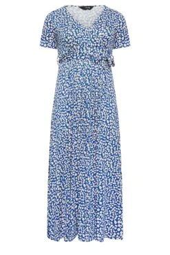 YOURS - Robe Maxi Bleue Floral Blanc Cache-Coeur -GrandeTendance Boutique a03df11f 3555 4f 301995 X