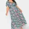YOURS - Robe Maxi Cache-Coeur Verte & Rose Feuilles Tropicales Volanté 1 YOURS - Robe Maxi Cache-Coeur Verte & Rose Feuilles Tropicales Volanté -GrandeTendance Boutique a13fbbae 745e 43 302160 A