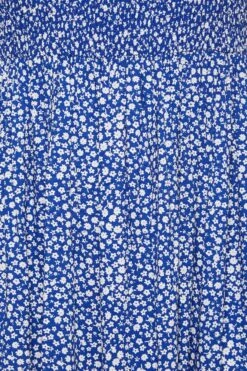 Robe Bleue Petites Fleurs En Bardot Manches Courtes -GrandeTendance Boutique a27a3dd6 6376 42 137288 Z