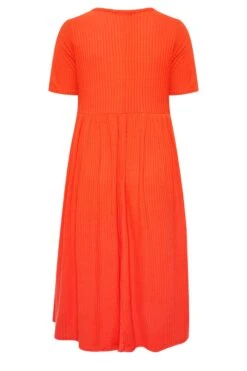 LIMITED COLLECTION - Robe Midi Orange Nervuré Peplum 17 LIMITED COLLECTION - Robe Midi Orange Nervuré Peplum -GrandeTendance Boutique a2879b9f 127b 4c 215745 Y