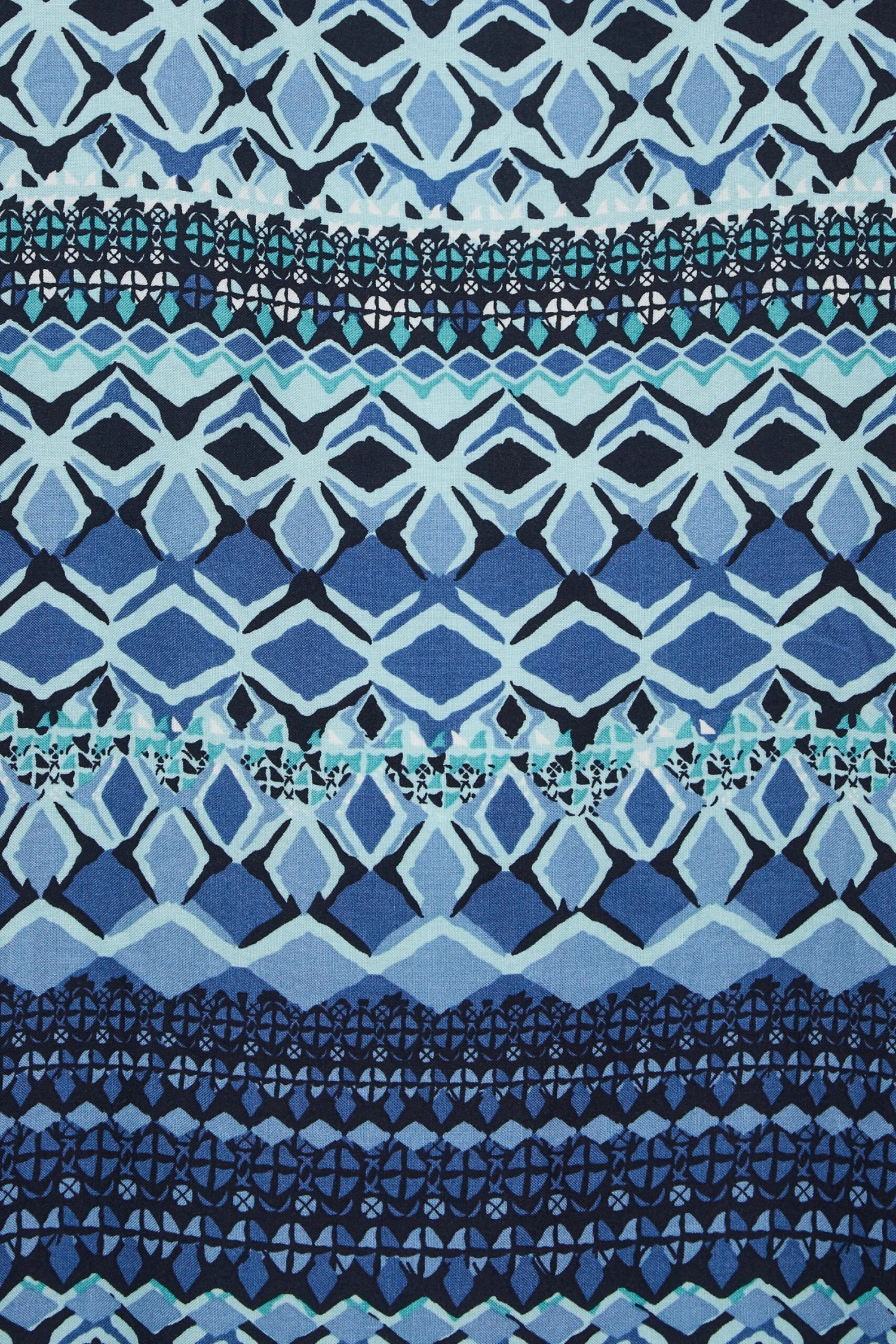 YOURS - Robe Bleue Marine Volanté Coupe Droite Aztèque 8 YOURS - Robe Bleue Marine Volanté Coupe Droite Aztèque – Image 6