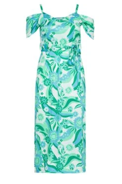 YOURS LONDON - Robe Bleue Midi Imprimé Rétro -GrandeTendance Boutique a2bf51a4 5b57 45 161788 X