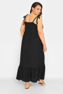 YOURS - Robe Maxi Noir Broderie Anglaise Volantée -GrandeTendance Boutique a2e394be dce3 4a 137537 C