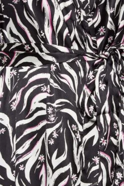 YOURS - Robe De Chambre Noire Zébré Satiné -GrandeTendance Boutique a3e426ff 0924 42 148956 Z