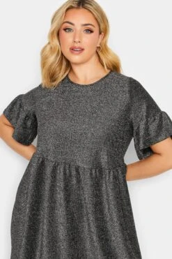 Robe Argentée Smocké Manches Courtes Volantées 12 Robe Argentée Smocké Manches Courtes Volantées -GrandeTendance Boutique a4003b97 c662 4b 137243 D