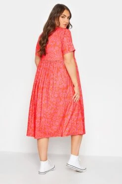 YOURS - Robe Rose Imprimé Abstrait Smocké Manches Courtes 10 YOURS - Robe Rose Imprimé Abstrait Smocké Manches Courtes -GrandeTendance Boutique a41e4f71 abae 40 137386 C
