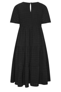 LIMITED COLLECTION - Robe Midi Noire Texturé Smocké -GrandeTendance Boutique a618a71c 72c5 48 215541 Y