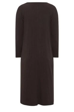 Robe Marron Chocolat Midaxi Design Découpé -GrandeTendance Boutique a62b5905 f8da 48 137252 Y