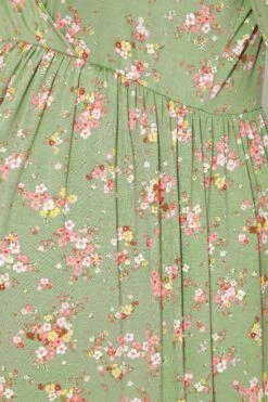 BUMP IT UP MATERNITY - Robe Verte Floral Manches Longues Volanté -GrandeTendance Boutique a653d3b2 2c54 4f 158354 Z