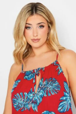 YOURS - Robe De Plage Tropicale Rouge & Bleue 12 YOURS - Robe De Plage Tropicale Rouge & Bleue -GrandeTendance Boutique a67d9848 cadb 4a 150347 D
