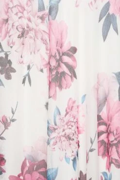 YOURS LONDON - Robe Blanche Floral Empiècement Filet -GrandeTendance Boutique a80d8e67 dd27 4d 162123 Z