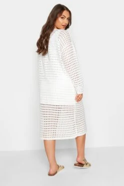 YOURS - Robe Midaxi Blanche Crochet Manches Longues -GrandeTendance Boutique a8b1edad c7b8 4a 192834 C