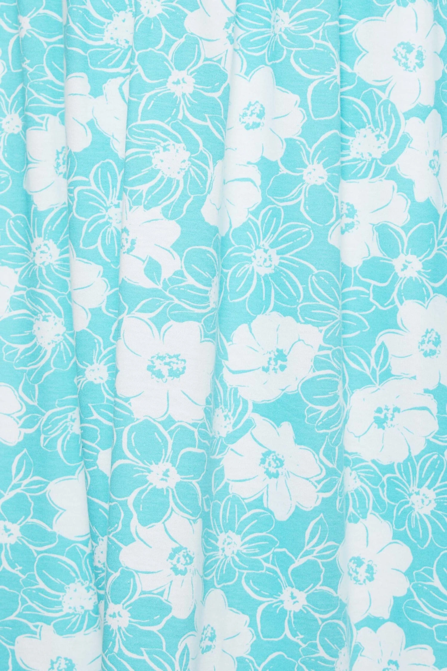 YOURS - Robe Bleue Clair Floral Volantée Fines Bretelles Maxi En Jersey 7 YOURS - Robe Bleue Clair Floral Volantée Fines Bretelles Maxi En Jersey – Image 5