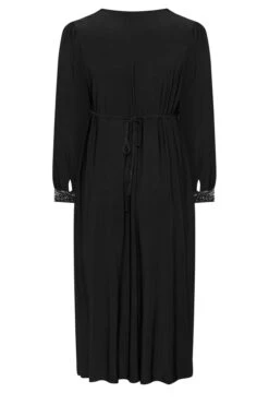 YOURS LONDON YOURS LONDON - Robe Noire Manches Longues Bordures à Sequins -GrandeTendance Boutique a93ce57e 9724 4b 161847 Y