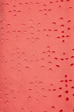 YOURS - Robe Bardot Rose Corail Broderie Anglaise -GrandeTendance Boutique a97752ed c717 4e 137467 Z