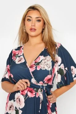 YOURS LONDON - Robe Bleue Marine Floral Design Portefeuille 12 YOURS LONDON - Robe Bleue Marine Floral Design Portefeuille -GrandeTendance Boutique a97c88d7 a7cd 45 161321 D