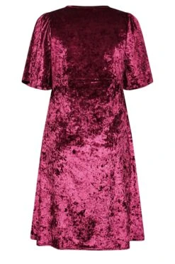BUMP IT UP MATERNITY - Robe Midi Rose Foncé Velours -GrandeTendance Boutique a99cff9e 4651 46 158380 Y