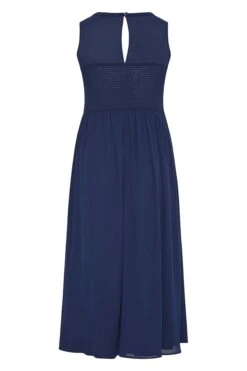YOURS LONDON - Robe Bleue Marine Maxi En Mousseline Demoiselle D'Honneur -GrandeTendance Boutique aa662dfe c141 4f 161003 BK