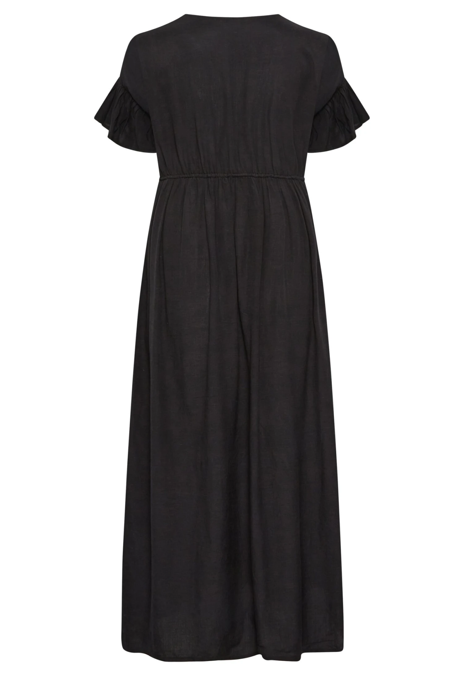LIMITED COLLECTION - Robe Noire Smocké Boutonnée Longueur Maxi 9 LIMITED COLLECTION - Robe Noire Smocké Boutonnée Longueur Maxi – Image 7